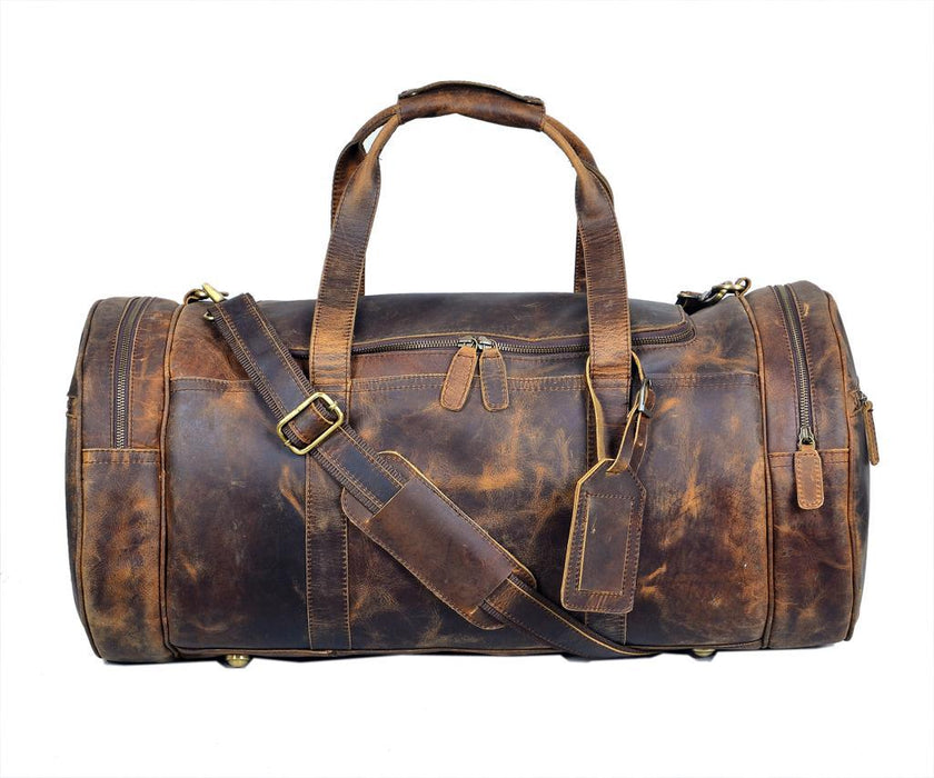 Mens Tan Leather Holdall