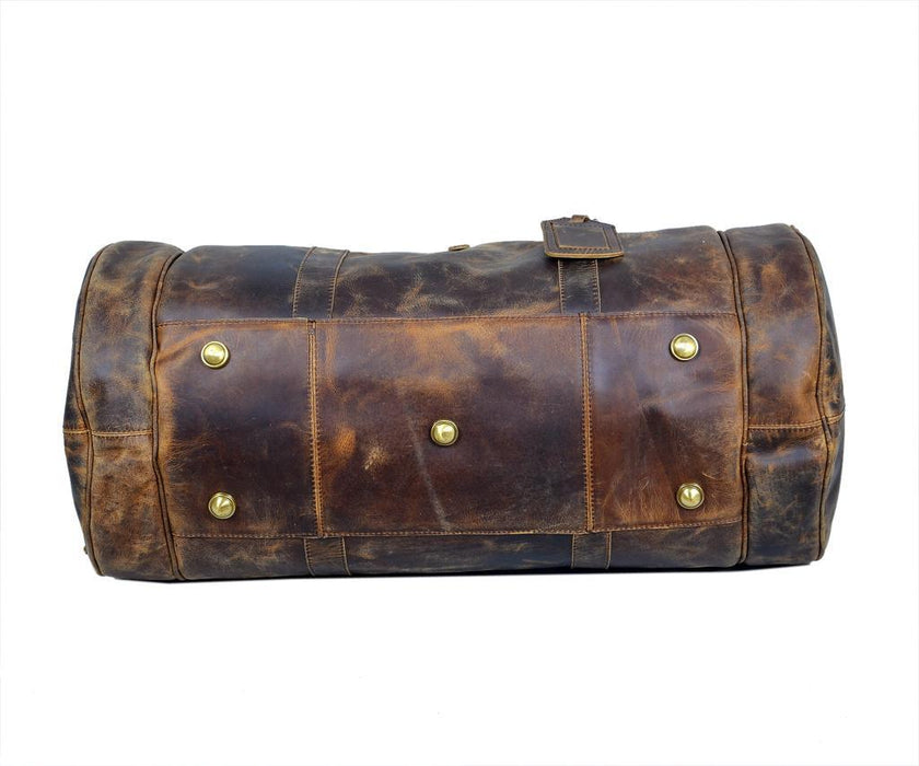 Mens Tan Leather Holdall