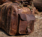 rugged leather duffel