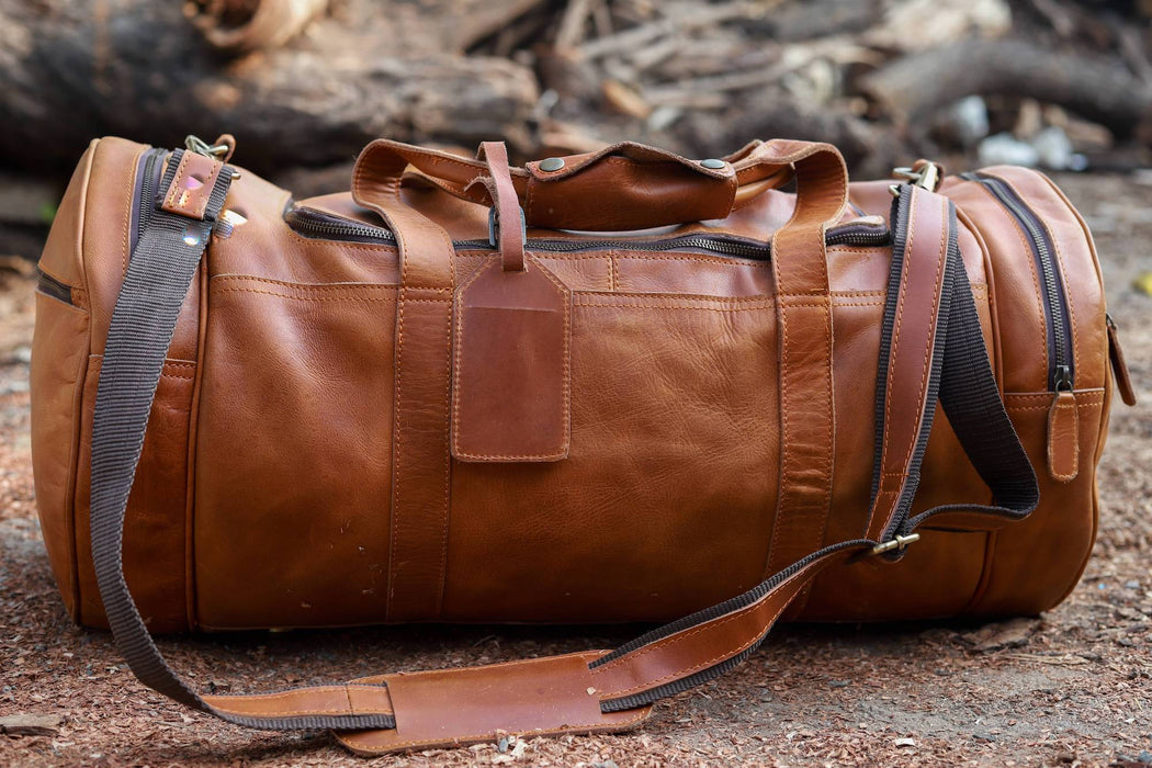 tan leather holdall mens