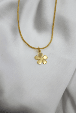 Gold Petal Pendant - Jewellery