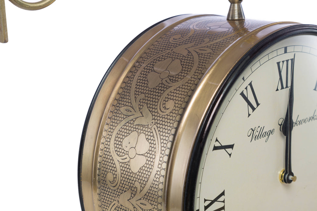 vintage train station wall clock