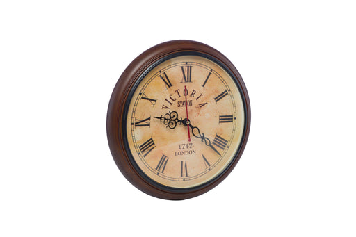 Retro Dark Brown Wall Clock - Wall Clocks
