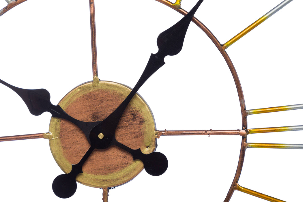 Antique Metal Wall Clock -