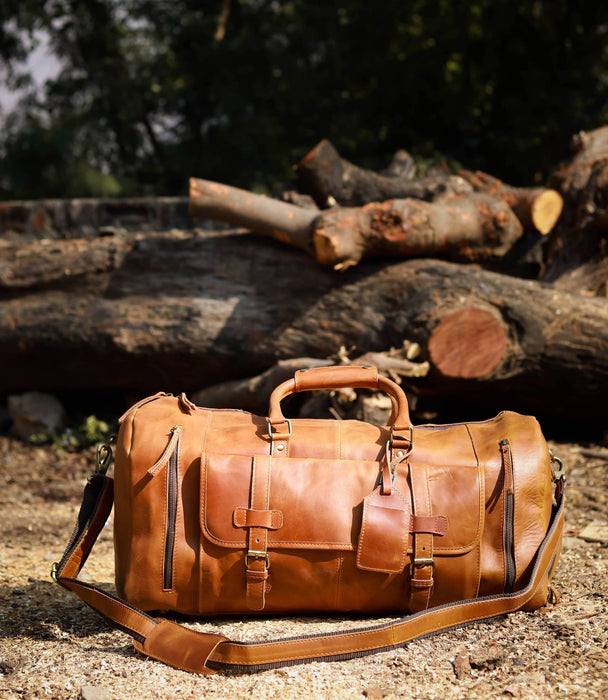 best full grain leather duffle bag