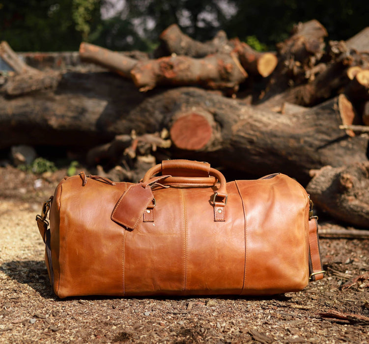 top quality leather duffle bag