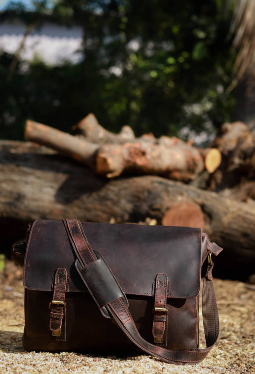 leather laptop messenger bag