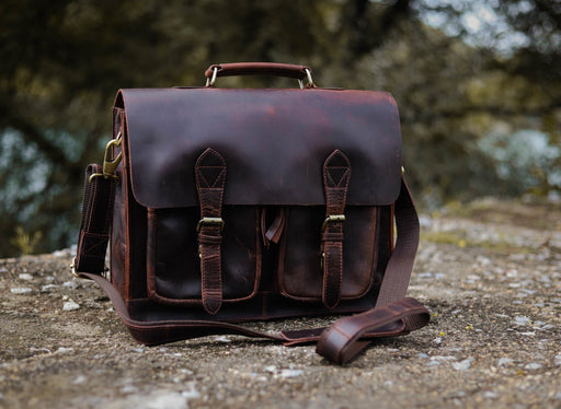 Rustic Leather Satchel for men