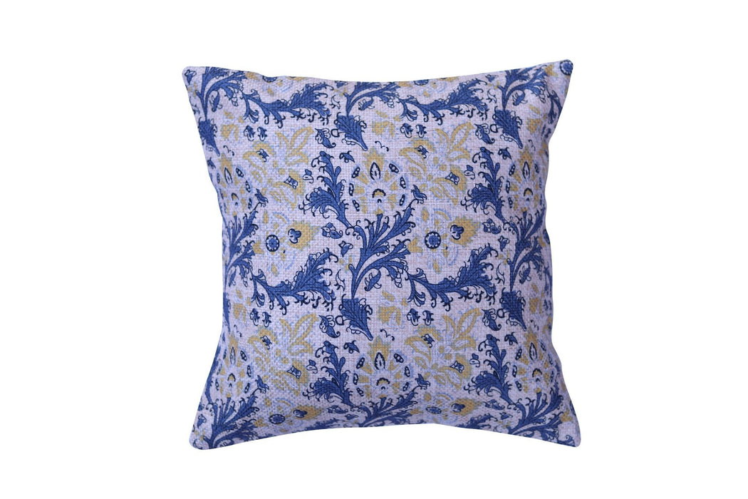 Blue Floral Print Cushion Cover - Cushion covers