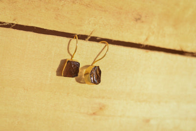 Amethyst Rough Stone Earrings