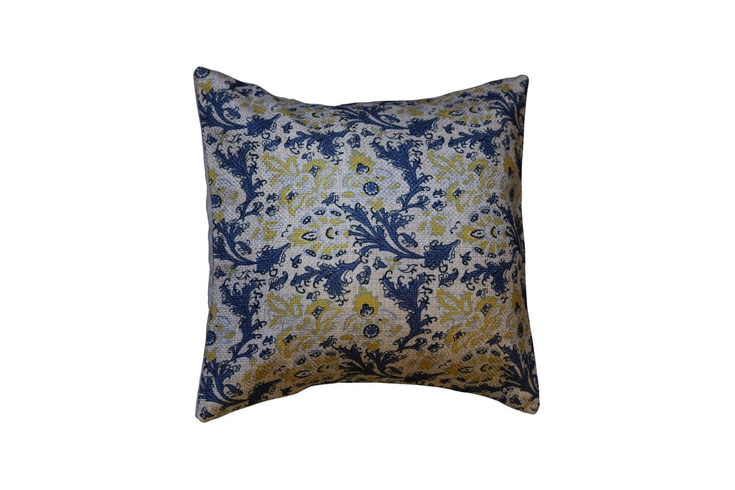 Blue Floral Print Cushion Cover - Cushion covers