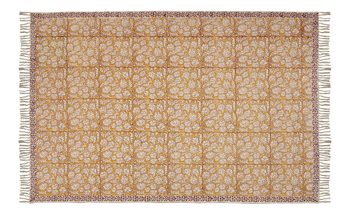 Distressed Cotton Area Rug - Rugs