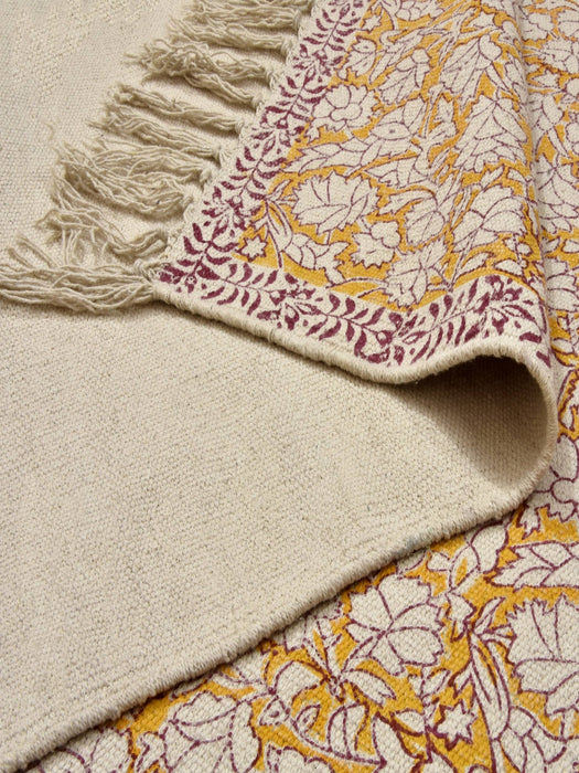 Distressed Cotton Area Rug - Rugs