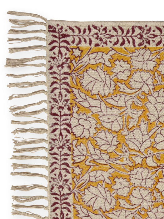 Distressed Cotton Area Rug - Rugs