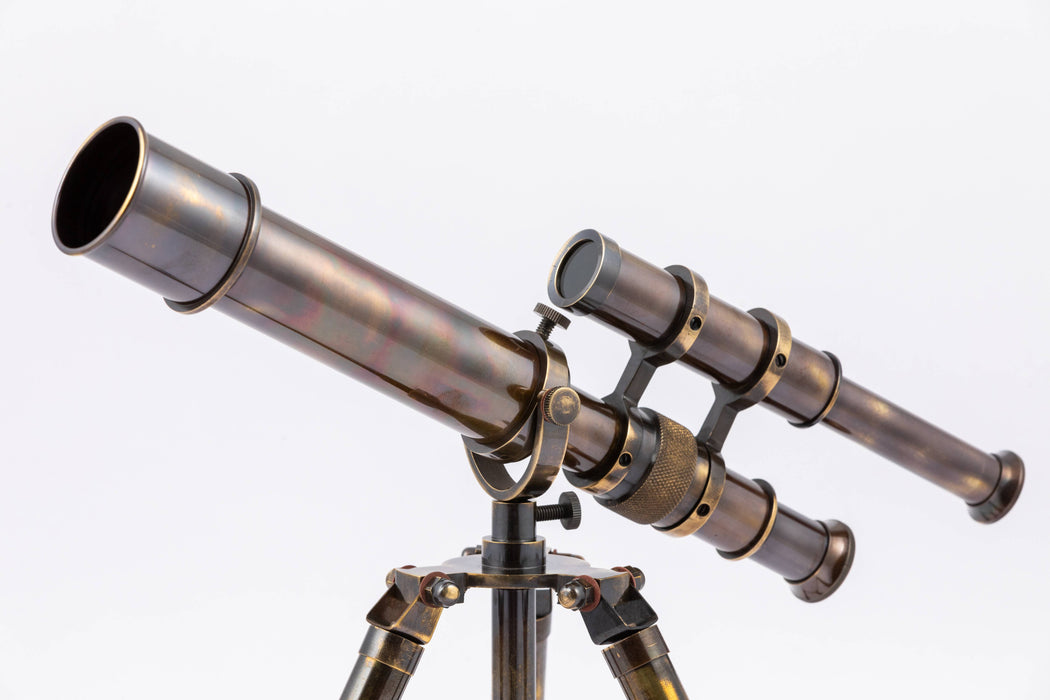 Large Antique Brass Telescope - Telescopes