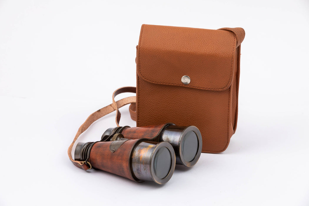 Vintage Binoculars With Leather Case - Binoculars