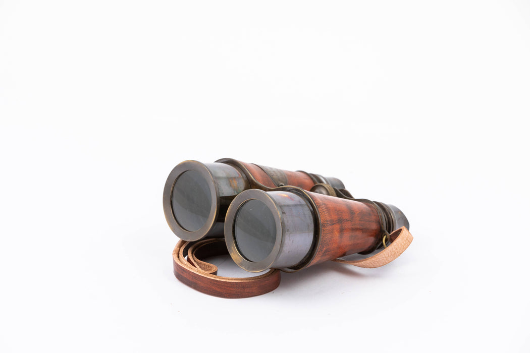 Vintage Binoculars With Leather Case - Binoculars