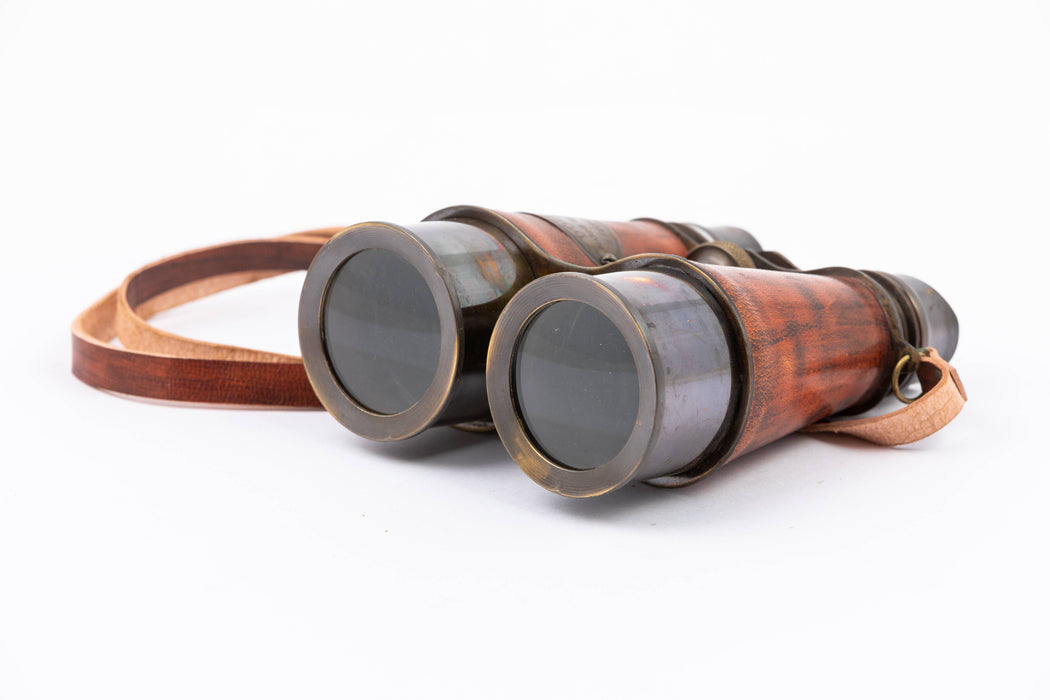 Vintage Binoculars With Leather Case - Binoculars