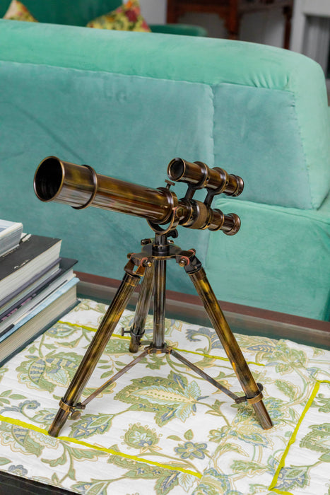 Large Antique Brass Telescope - Telescopes