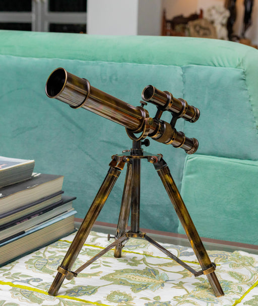 Large Antique Brass Telescope - Telescopes