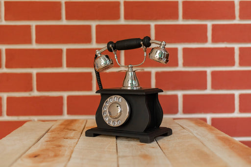 Black Vintage Wooden telephone