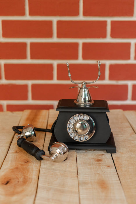 Vintage wooden telephone