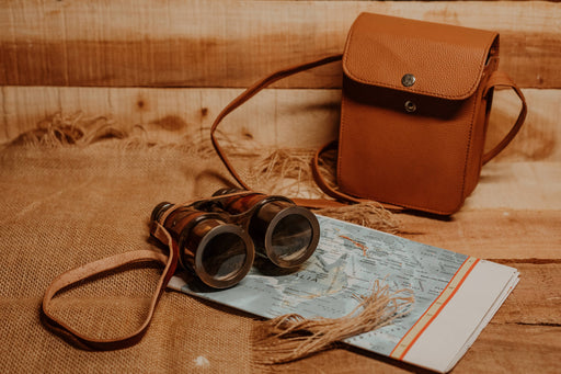 Vintage Binoculars With Leather Case - Binoculars