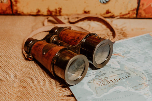 Vintage Binoculars With Leather Case - Binoculars