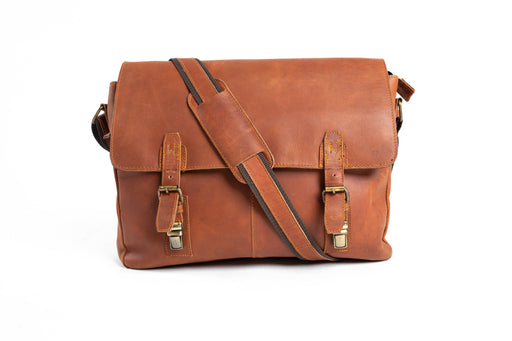 Vintage Tan Leather Briefcase