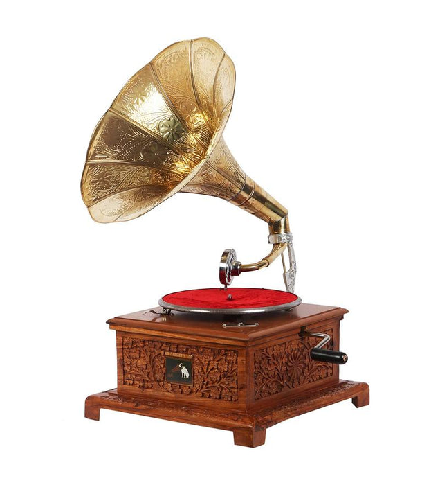 antique gramophone record player
