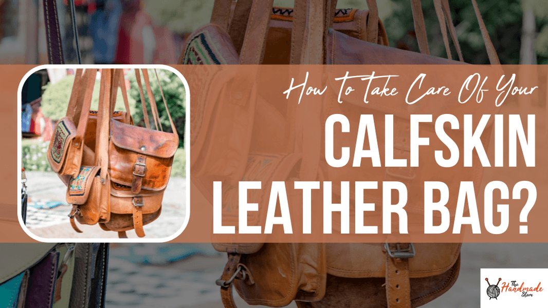 Calfskin top leather bag