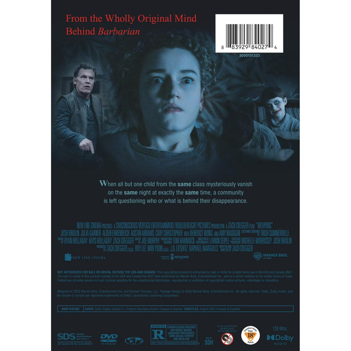 Weapons (DVD), Horror, Warner Bros.