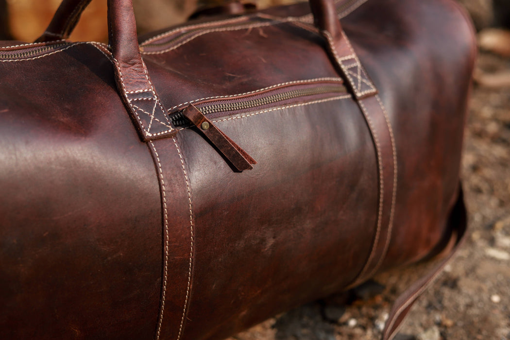 Rustic Leather Holdall