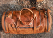 womens tan leather holdall 