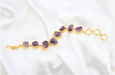 Amethyst Stone Gold Bracelet - Jewellery