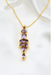 Gold Amethyst Crystal Pendant - Jewellery