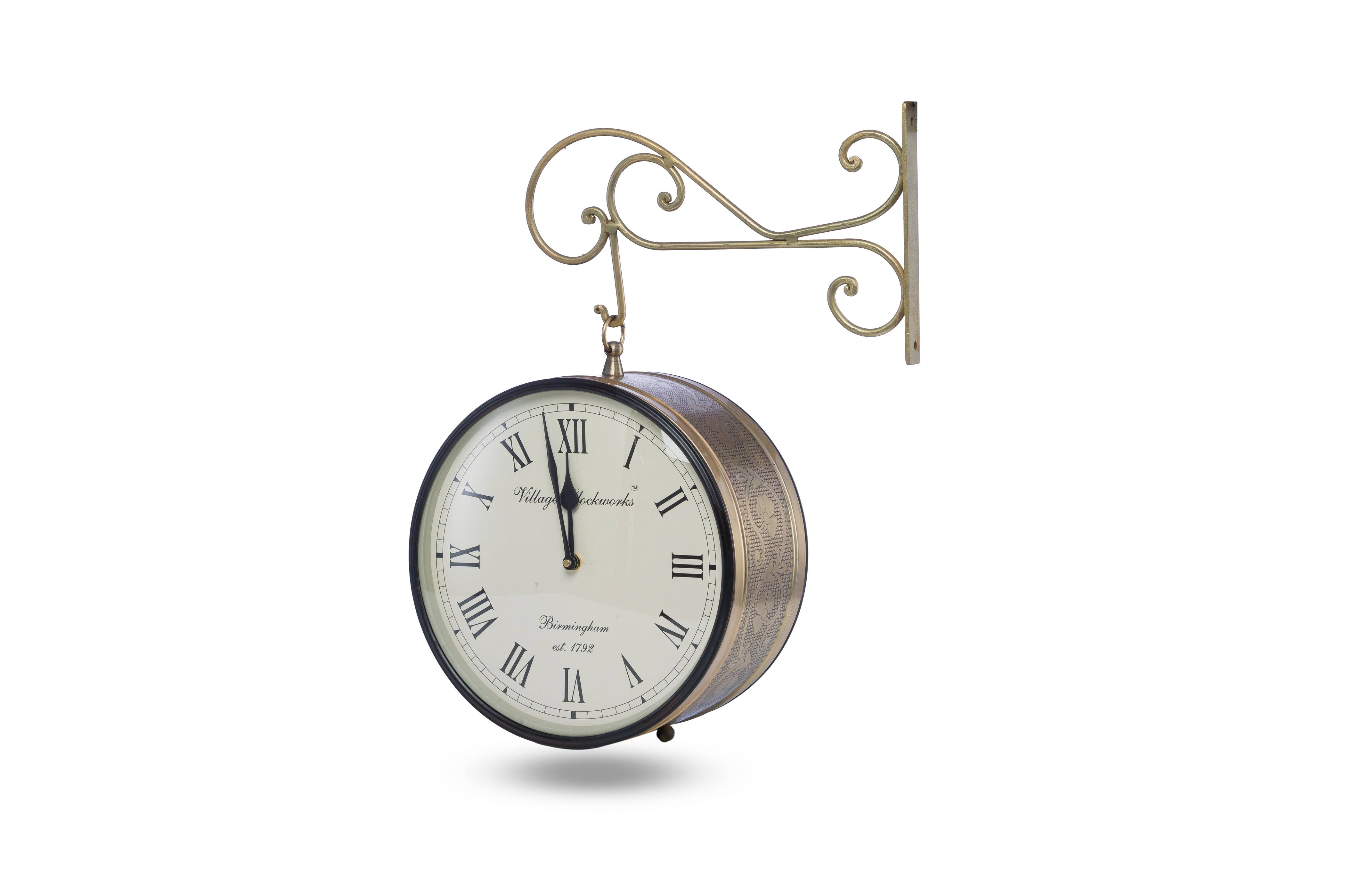 Antique Double Sided Hanging Clock — The Handmade Store