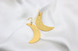 Gold Moon Shaped Earnings - Jewellery