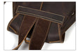 Vintage dark brown leather backpack