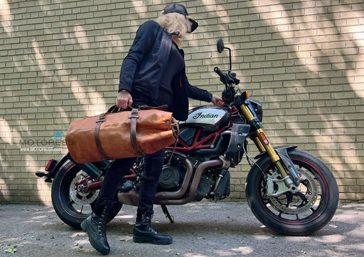motorcycle duffle bag leather 