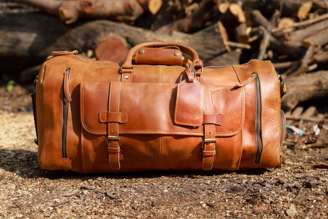 quality leather duffle bags 