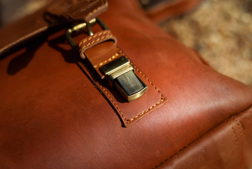 Vintage Tanned Leather Briefcase