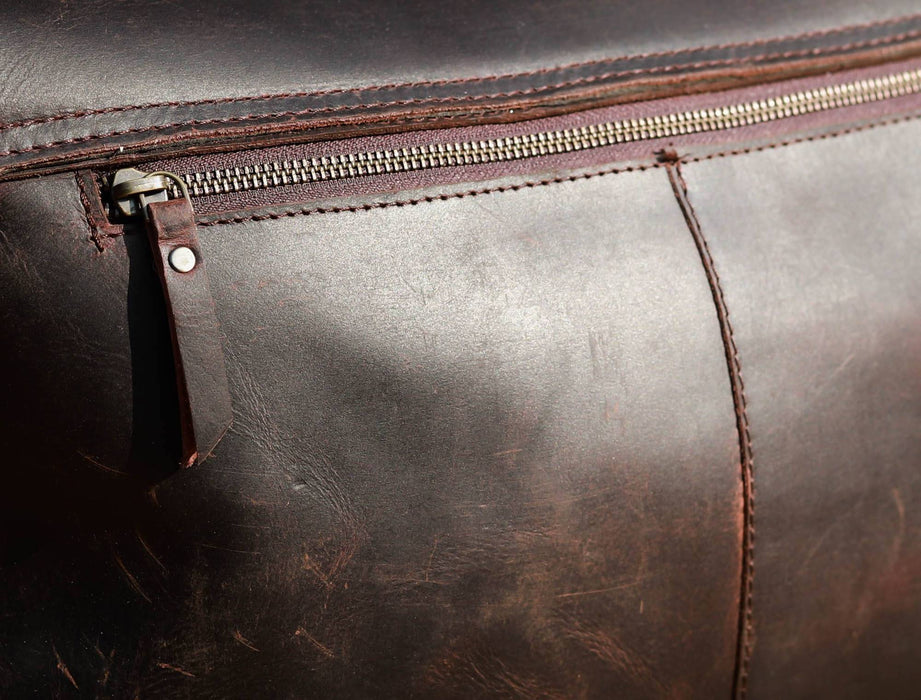 brown leather laptop satchel