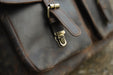 distressed brown leather briefcase 