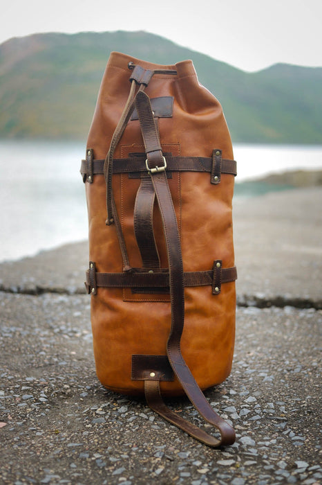 leather duffle bag for motorcycle 