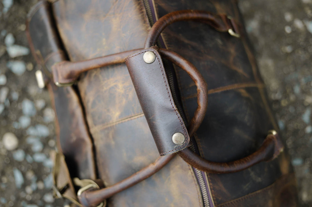 Vintage Leather Gym Bag or Duffle Bag Men's Luggage -  Sweden