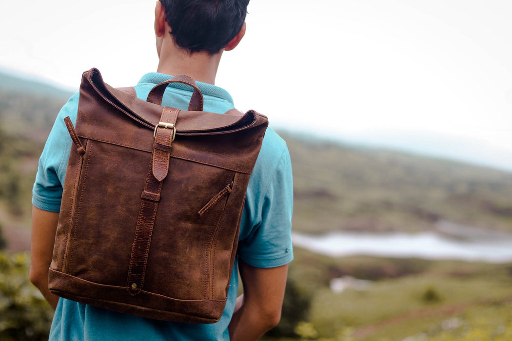 Handcrafted leather backpack Clearance