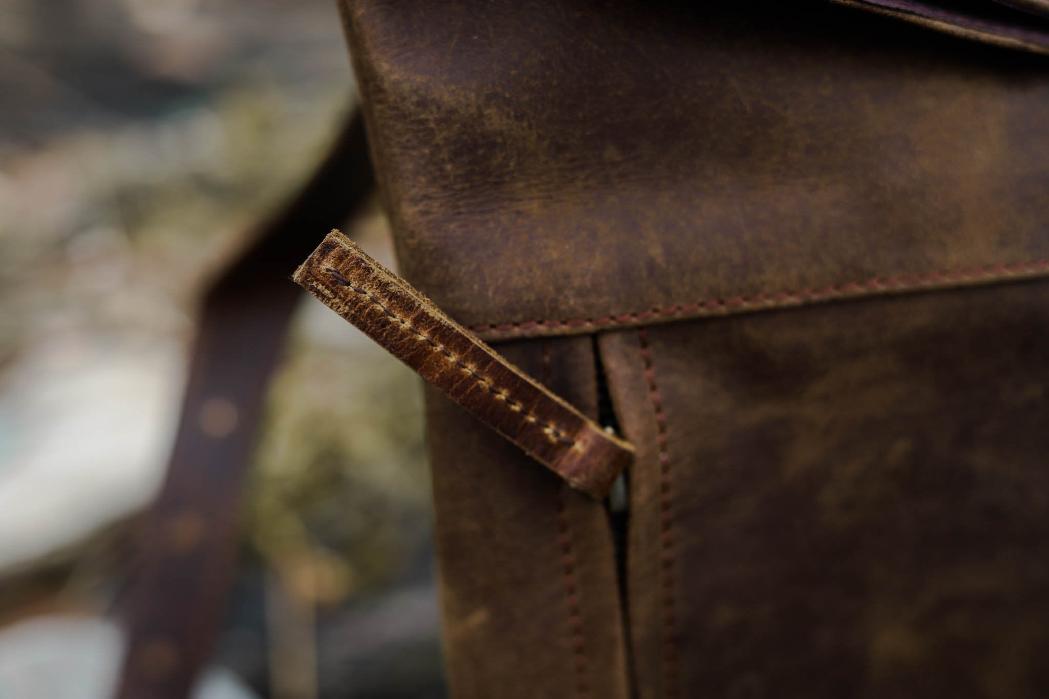 Men's Rustic Leather Backpack — The Handmade Store