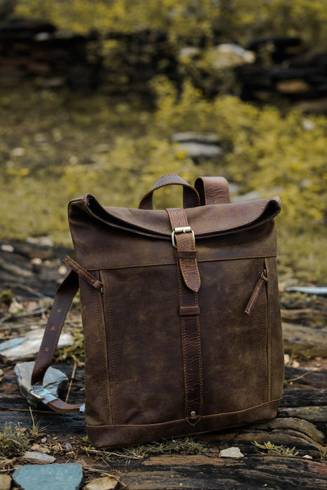 rustic small backpack 