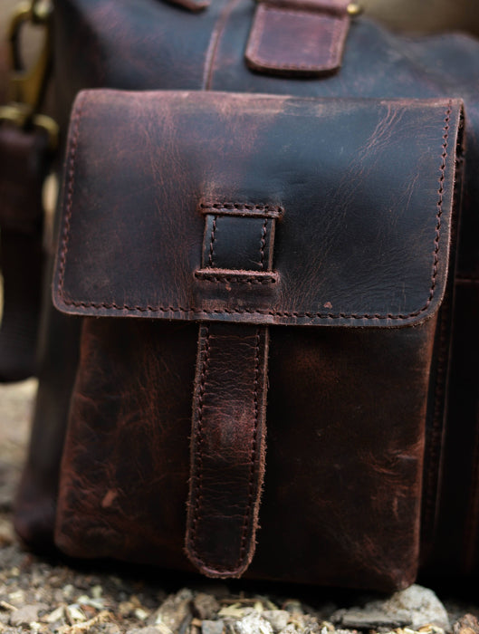 rugged leather briefcase bags